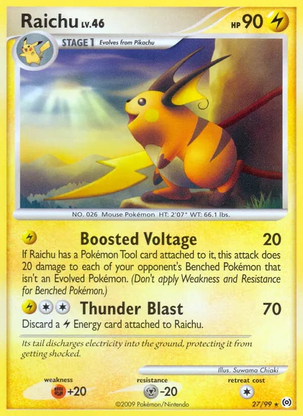 Raichu — Arceus 27 Pokémon card