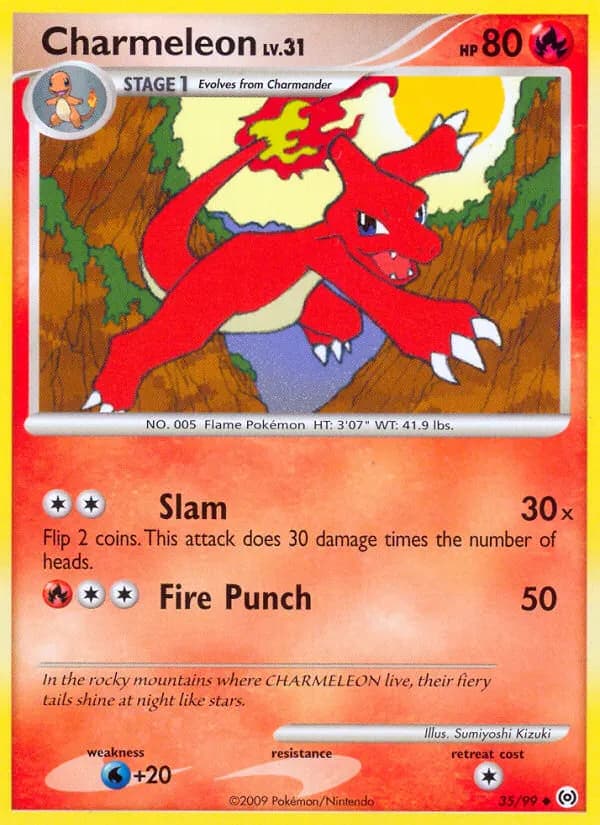 Charmeleon — Arceus 35 Pokémon card
