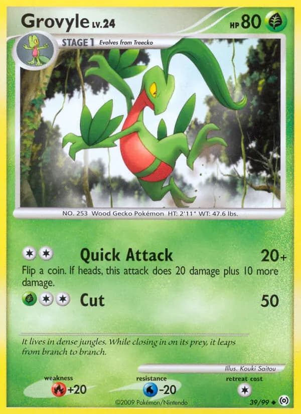 Grovyle — Arceus 39 Pokémon card