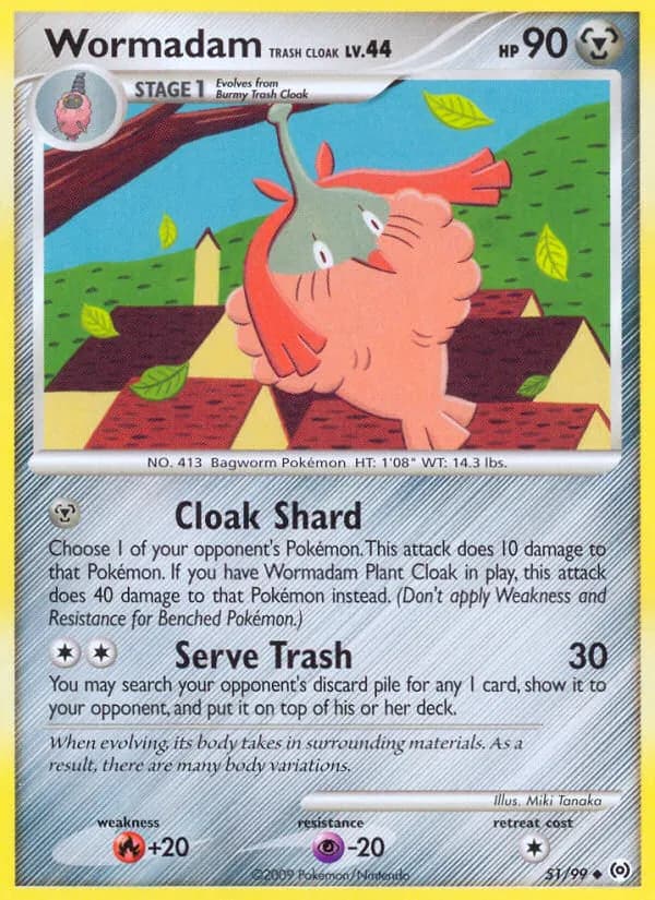 Wormadam Trash Cloak — Arceus 51 Pokémon card