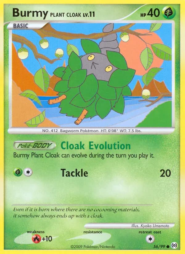 Burmy Pflanzenumhang — Arceus 56 German Pokémon card
