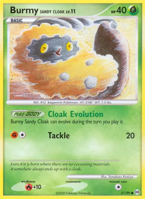 Burmy Sandy Cloak — Arceus 57 Pokémon card