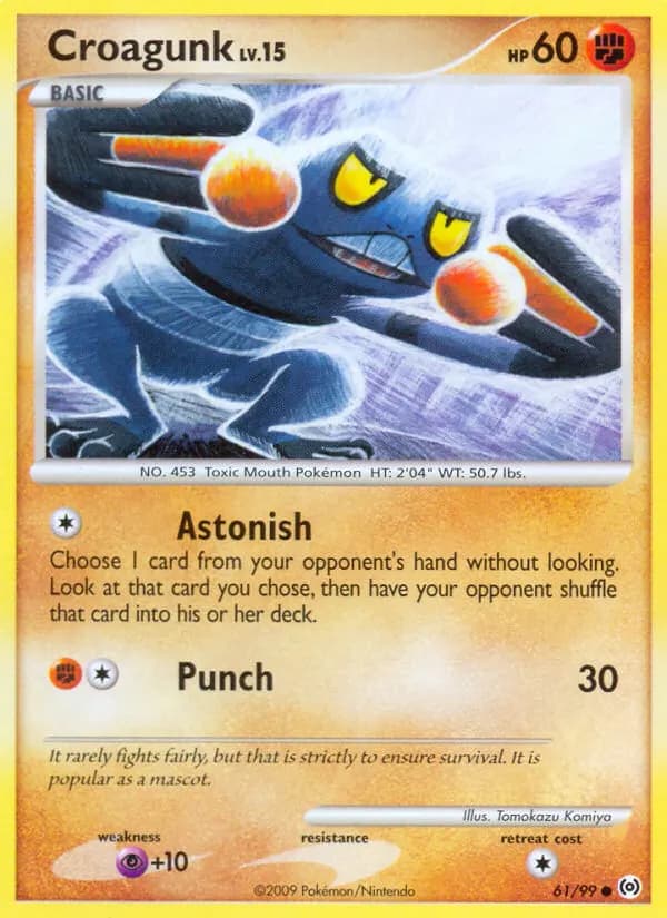 Croagunk — Arceus 61 Pokémon card