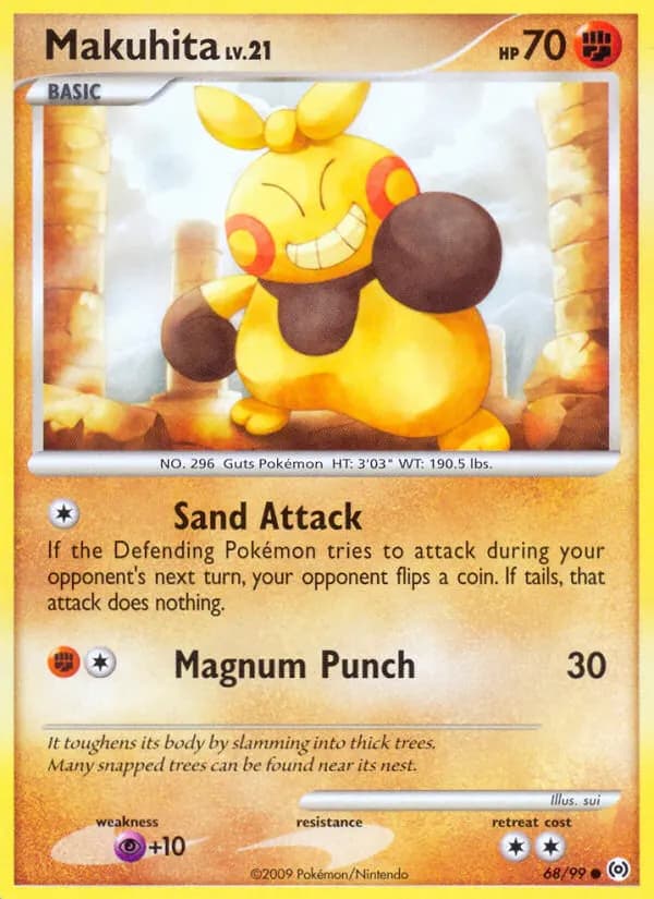 Makuhita — Arceus 68 German Pokémon card