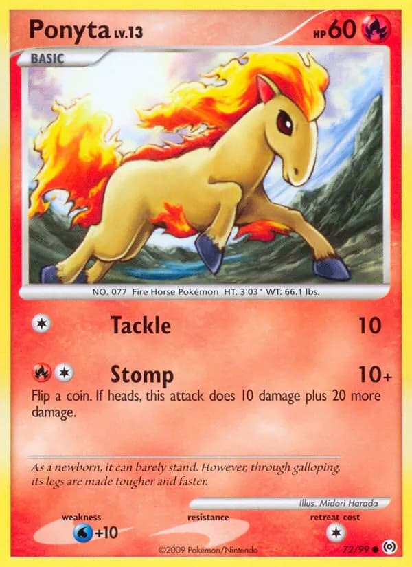 Ponyta — Arceus 72 Pokémon card