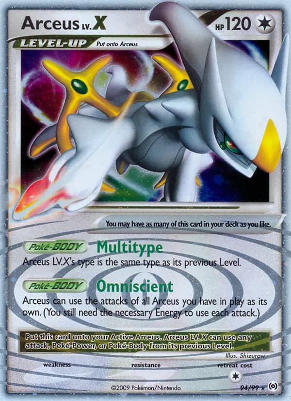 Arceus LV.X — Arceus 94 Pokémon card