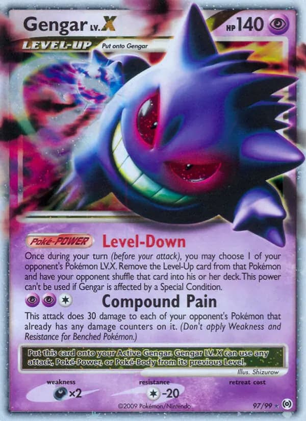 Gengar LV.X — Arceus 97 Pokémon card