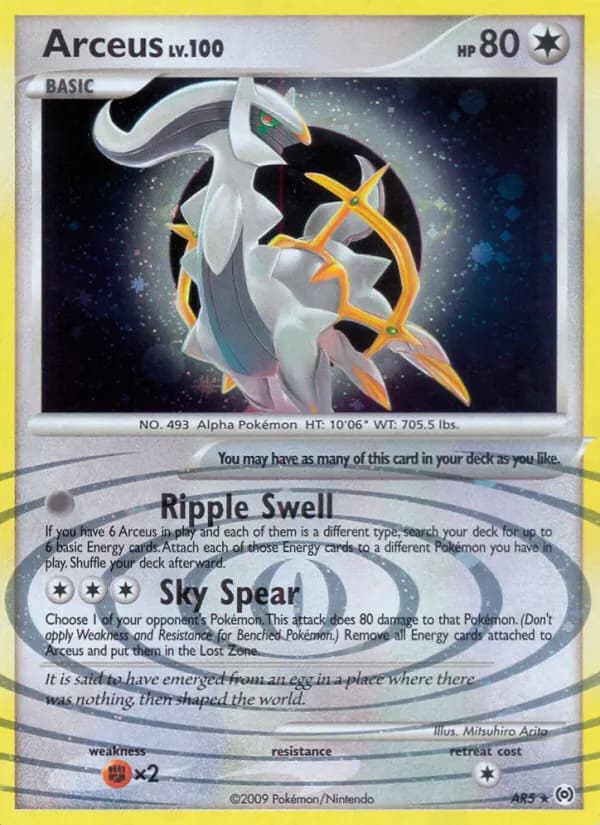 Arceus — Arceus AR5 Pokémon card