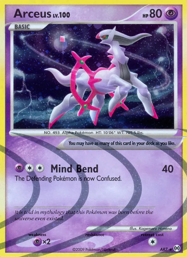 Arceus — Arceus AR7 Pokémon card