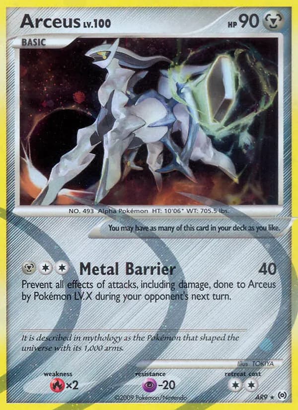 Arceus — Arceus AR9 Pokémon card