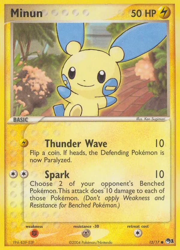 Minun — POP Serie 1 12 German Pokémon card