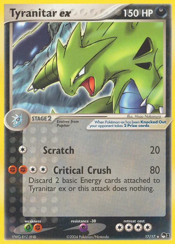 Tyranitar ex — POP Series 1 17 Pokémon card