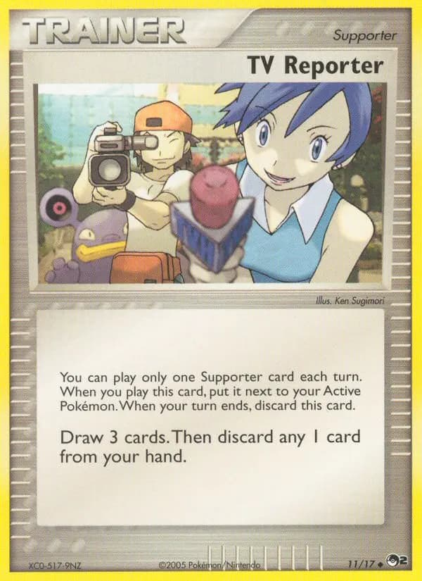 TV Reporter — POP Series 2 11 Pokémon card