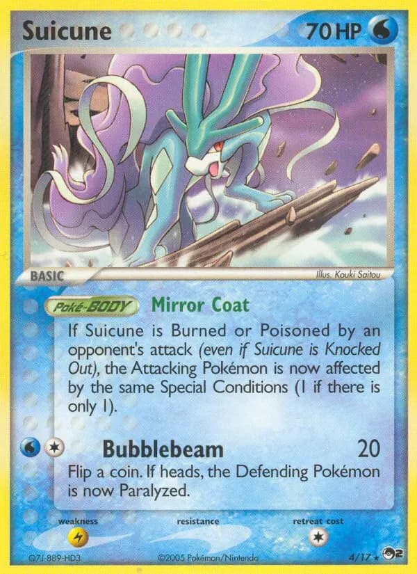 Suicune — POP Serie 2 4 German Pokémon card