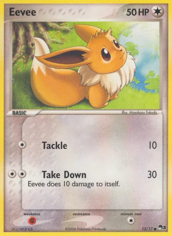 Eevee — POP Series 3 13 Pokémon card