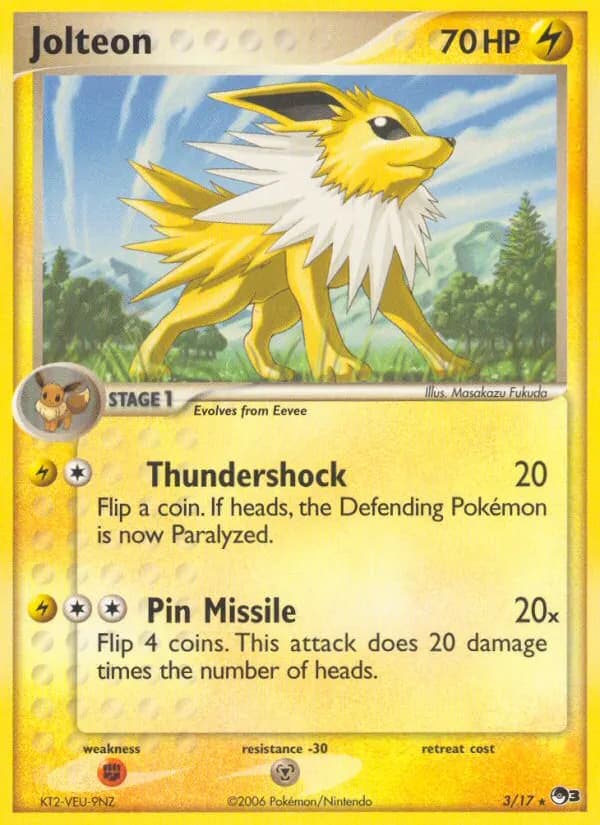 Jolteon — POP Series 3 3 Pokémon card
