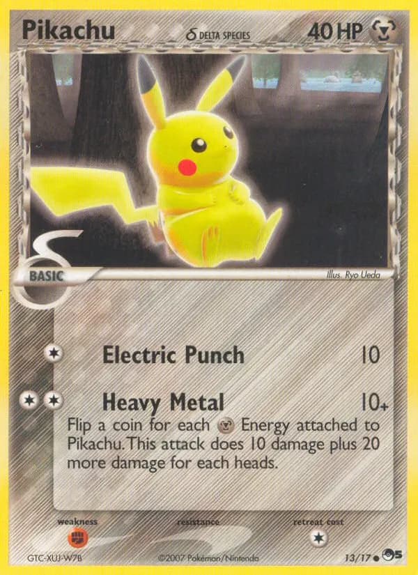 Pikachu δ — POP Series 5 13 Pokémon card