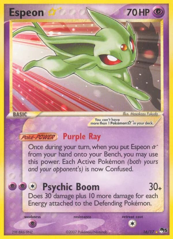 Espeon ★ — POP Series 5 16 Pokémon card