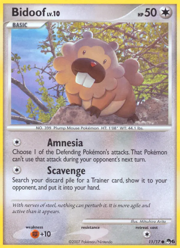 Bidoof — POP Series 6 11 Pokémon card