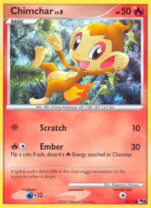 Chimchar — POP Series 6 14 Pokémon card