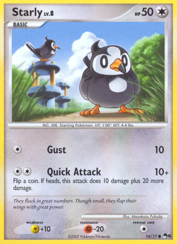 Starly — POP Series 6 16 Pokémon card