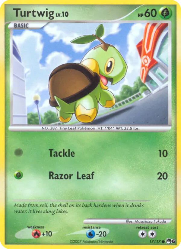 Turtwig — POP Series 6 17 Pokémon card