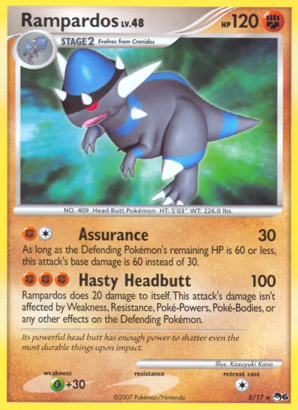 Rampardos — POP Series 6 5 Pokémon card