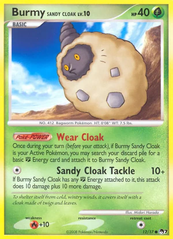 Burmy Sandy Cloak — POP Series 7 12 Pokémon card