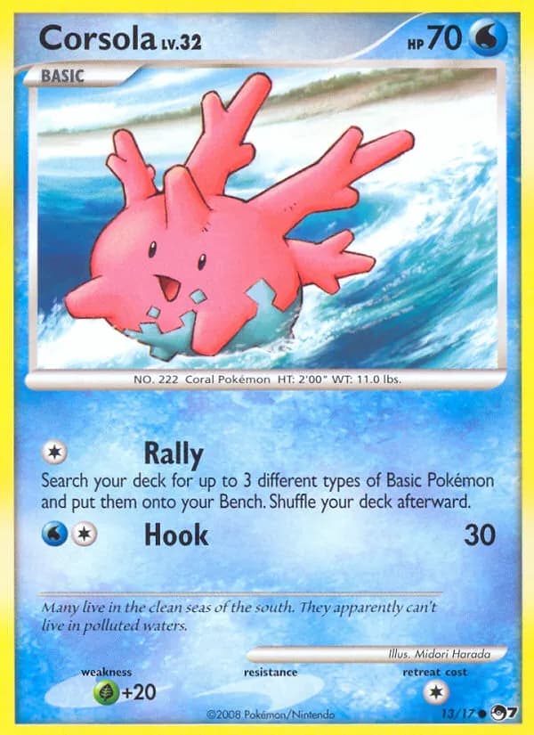 Corsola — POP Series 7 13 Pokémon card