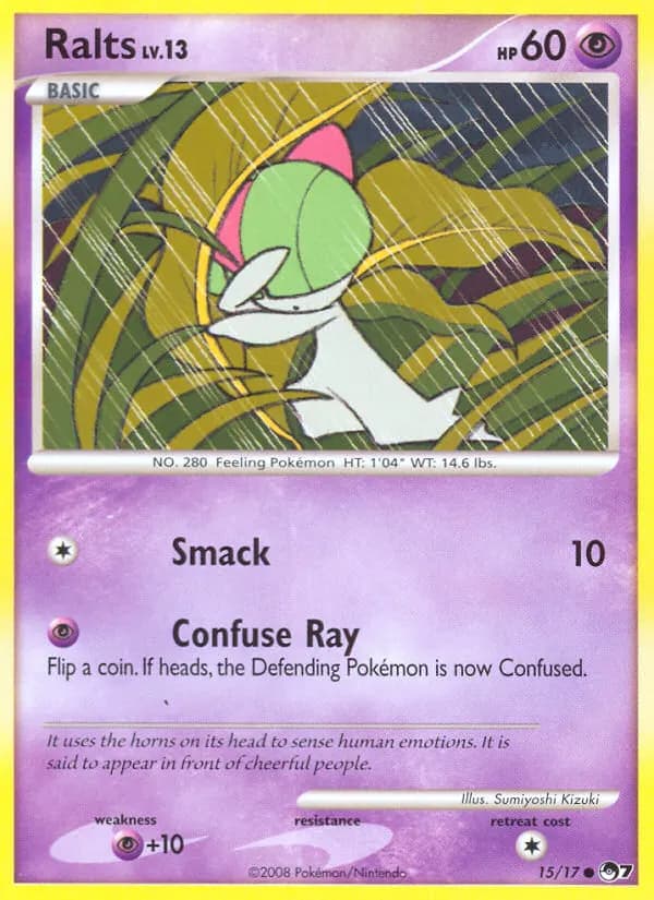Ralts — POP Series 7 15 Pokémon card