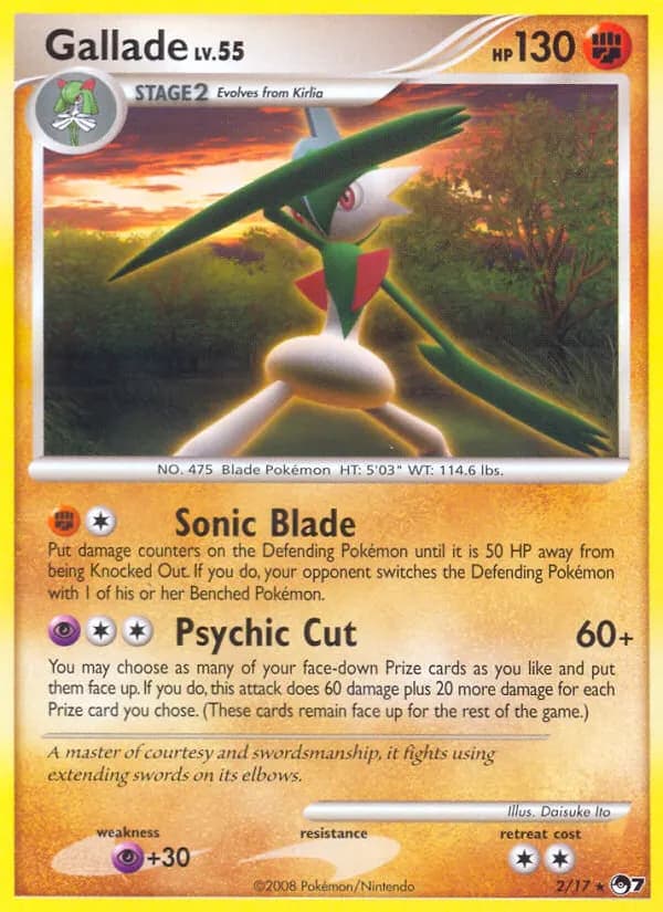Gallade — POP Series 7 2 Pokémon card