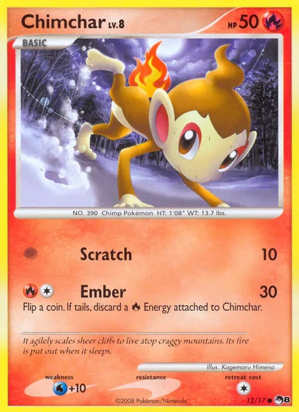 Chimchar — POP Series 8 12 Pokémon card