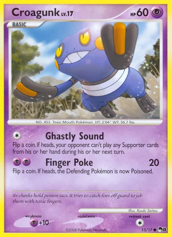 Croagunk — POP Series 8 13 Pokémon card
