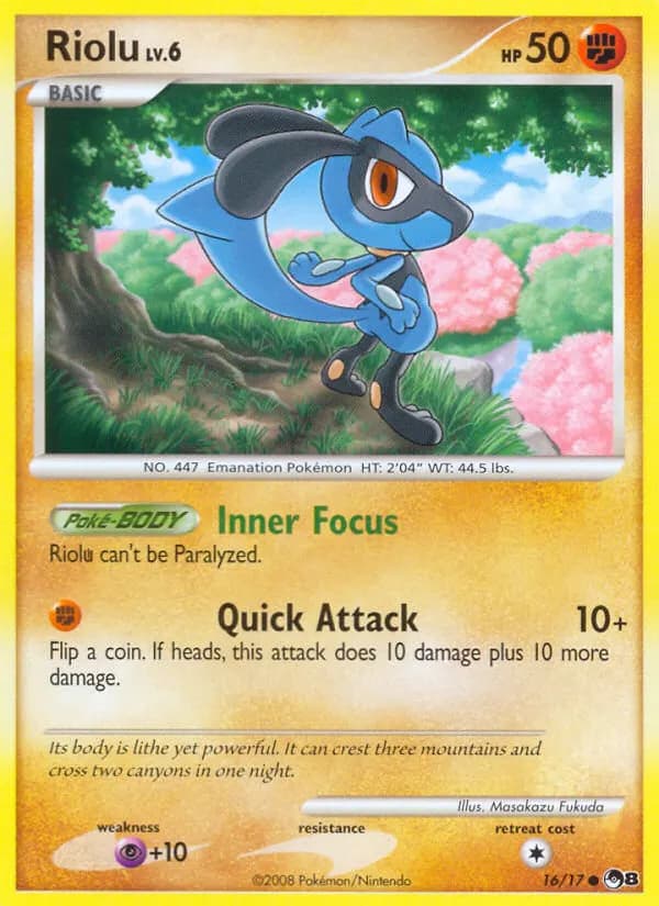 Riolu — POP Series 8 16 German Pokémon card