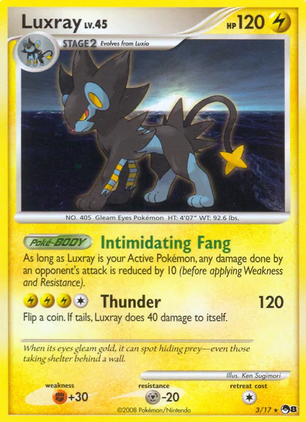 Luxray — POP Series 8 3 Pokémon card