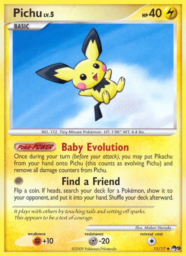 Pichu — POP Serie 9 11 German Pokémon card