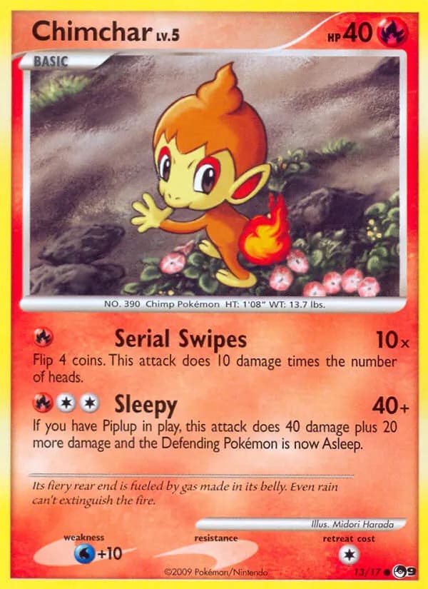 Chimchar — POP Series 9 13 Pokémon card