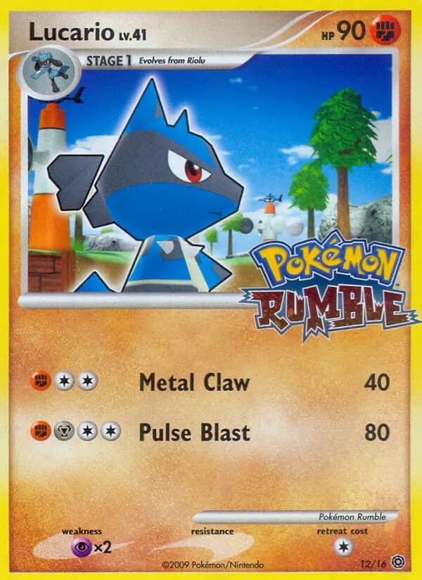 Lucario — Pokémon Rumble 12 Pokémon card