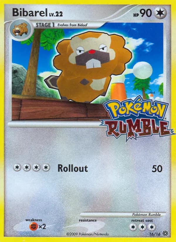Bibarel — Pokémon Rumble 16 Pokémon card