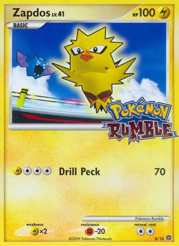 Zapdos — Pokémon Rumble 8 Pokémon card