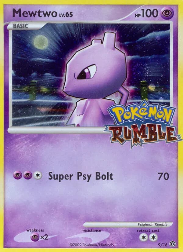 Mewtwo — Pokémon Rumble 9 Pokémon card