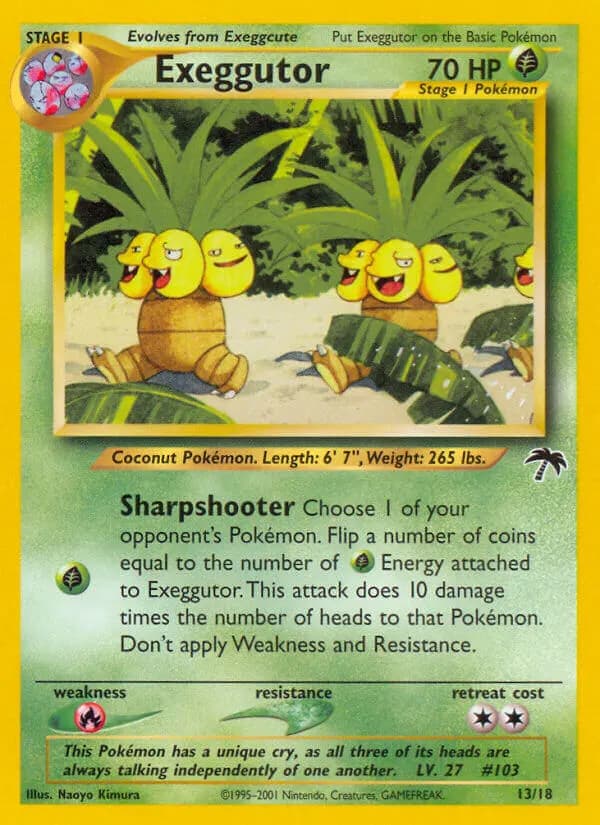 Exeggutor — Southern Islands 13 Pokémon card