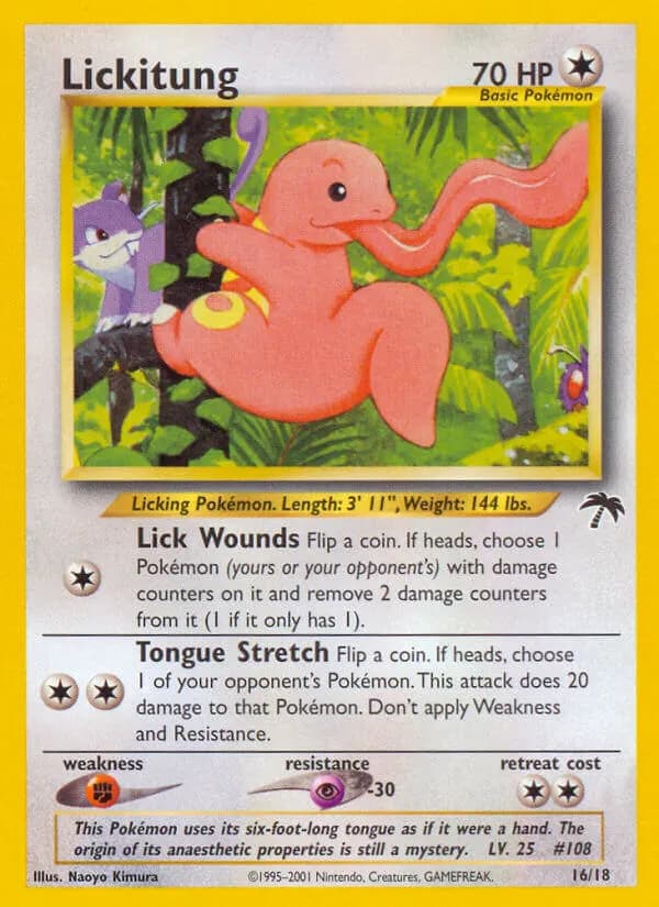Lickitung — Southern Islands 16 Pokémon card