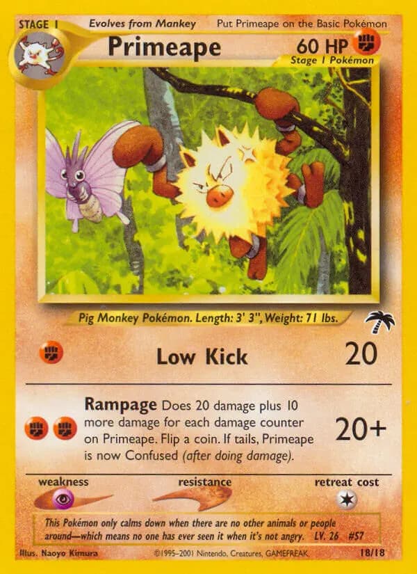 Primeape — Southern Islands 18 Pokémon card