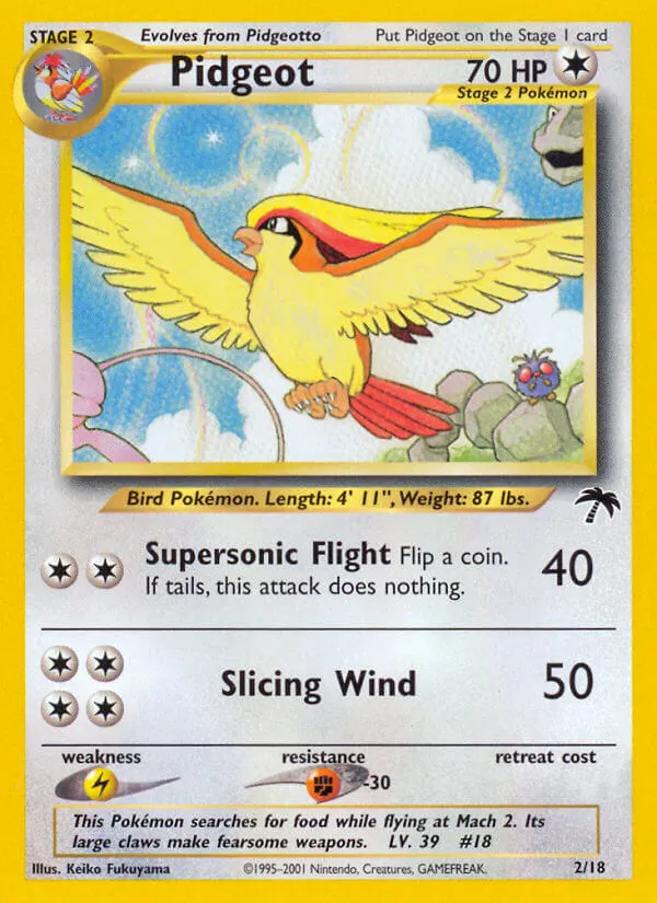 Pidgeot — Southern Islands 2 Pokémon card