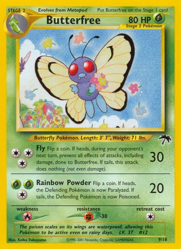 Butterfree — Southern Islands 9 Pokémon card