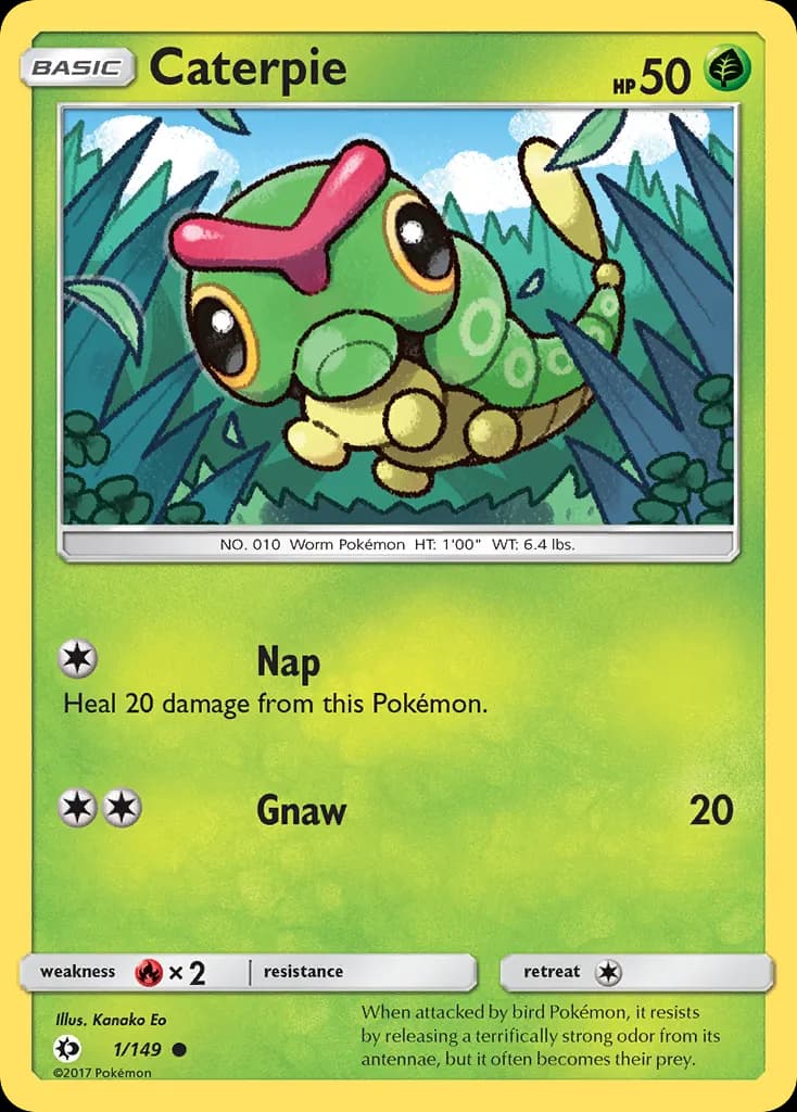 Caterpie — Sun & Moon 1 Pokémon card