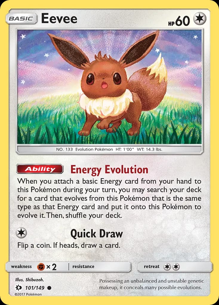 Eevee — Sun & Moon 101 Pokémon card