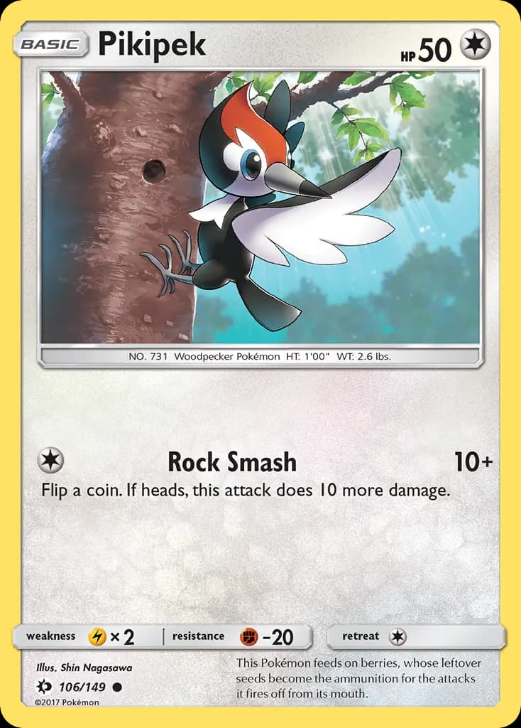 Pikipek — Sun & Moon 106 Pokémon card