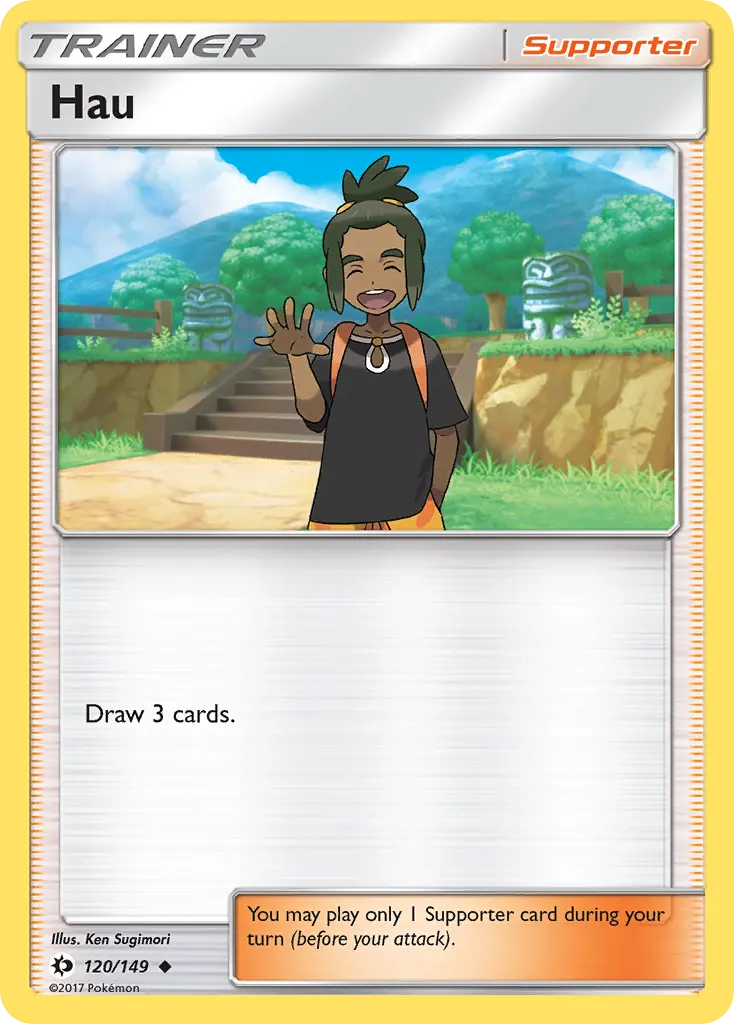 Hau — Sun & Moon 120 Pokémon card